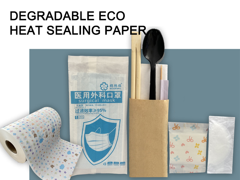 Degradable Plastic Free ECO Heat Sealing Paper Roll Paper Bag Paper Pouch